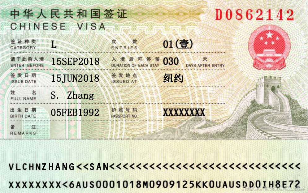 what documents required for china visit visa